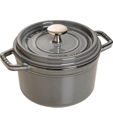 STAUB 40509-304-0 Cocotte Round 20cm Graphite grey : Amazon.sg: Home